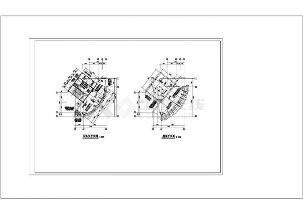 小区会所建筑设计方案及施工全套CAD图-图二