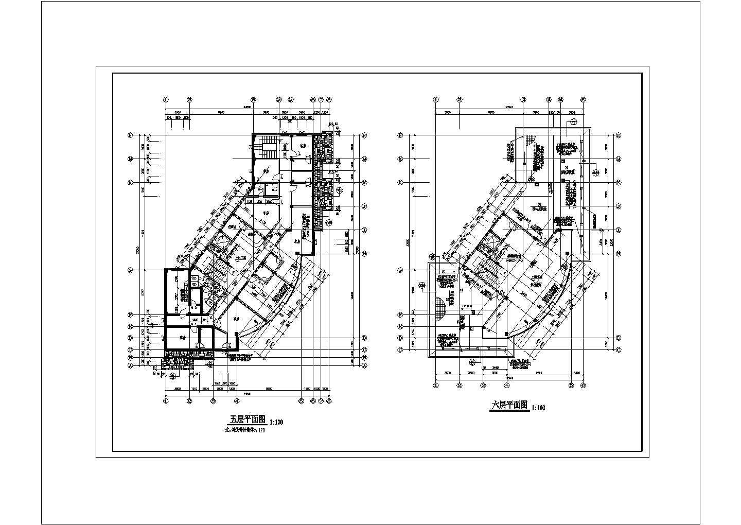 小区会所建筑设计方案及施工全套CAD图