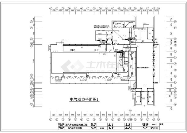某地车站电气设计方案CAD装修图-图二