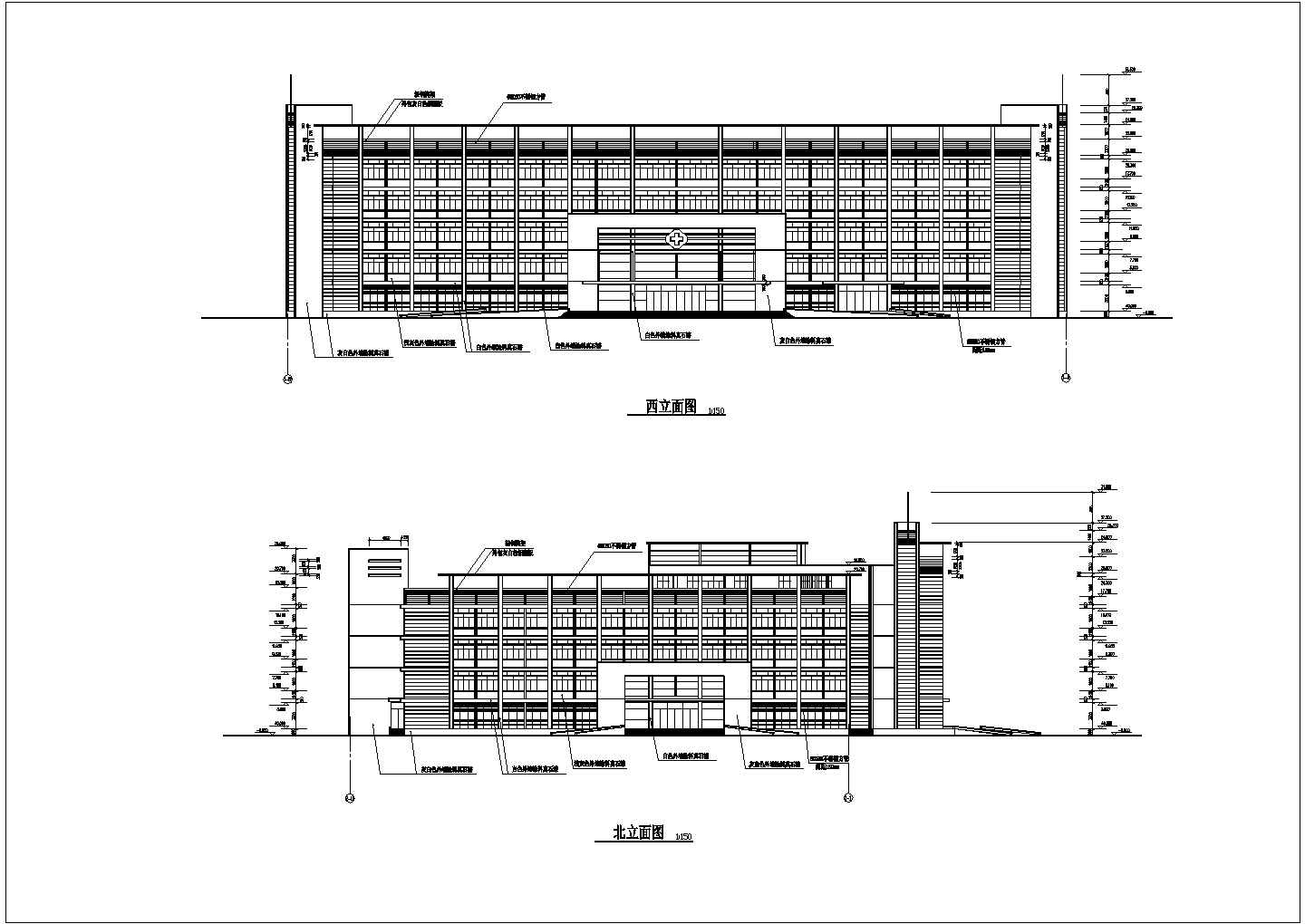 某五层人民医院门诊楼建筑施工CAD详图