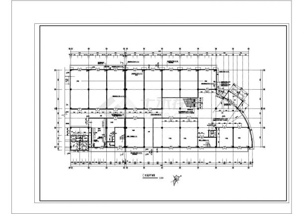 大型商场建筑设计方案及施工全套CAD图-图二