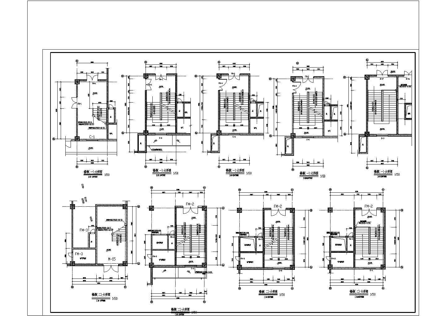 大型商场建筑设计方案及施工全套CAD平面图