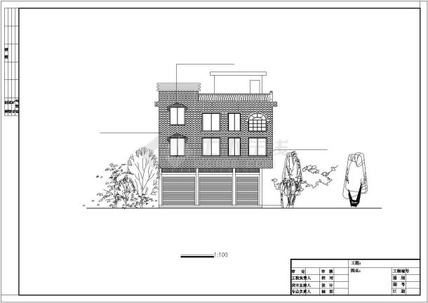 某地简单的别墅建筑设计方案图-图二