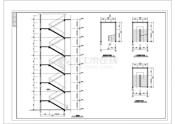 邓桥商业城建筑设计方案及施工全套CAD图-图二