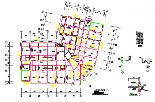 某地九层框剪结构酒店结构施工图（含设计说明）-图二