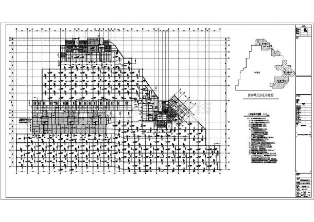 某地框剪结构地下室结构施工图（含设计说明）-图二