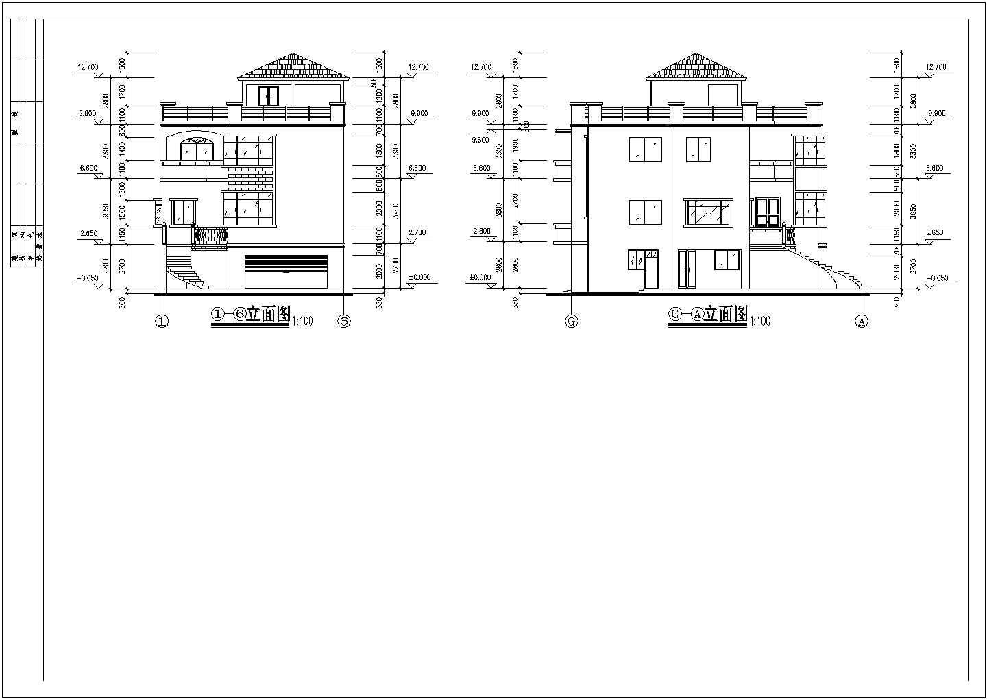 别墅建筑设计方案图（共9张）