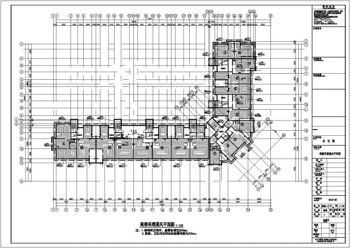 某大型商住楼采暖系统暖通CAD设计施工图_图1
