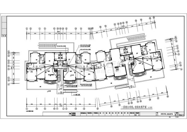 某地区居住建筑平面图12号电气全套设计CAD施工图纸-图二