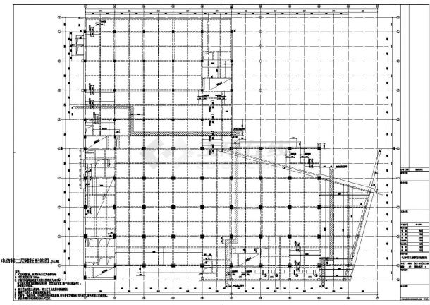 某地九层框架大楼结构设计图（标注详细）-图一