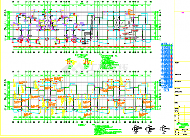某地小区住宅部分结构设计图（共10张）-图二