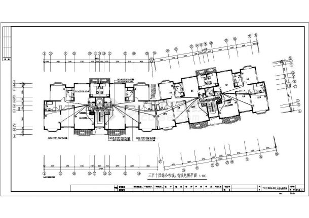 某地区居住建筑楼电气设计CAD施工图纸-图二
