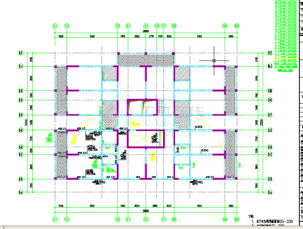 某地坡屋顶框架住宅结构设计图（标注详细）-图一