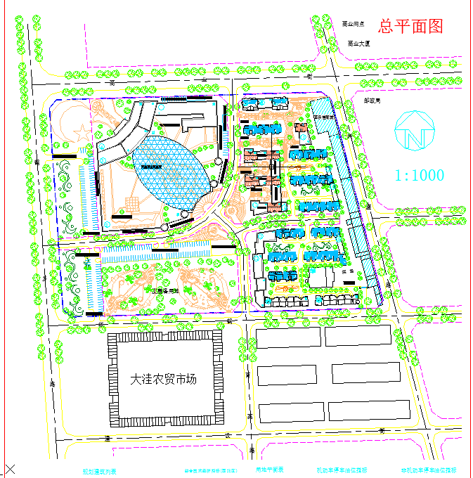 某地商贸区建筑规划图（节点详细）_图1