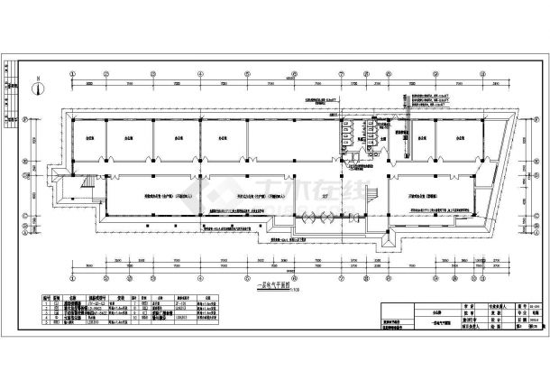 某单位5层框架结构办公楼电气设计施工图-图一