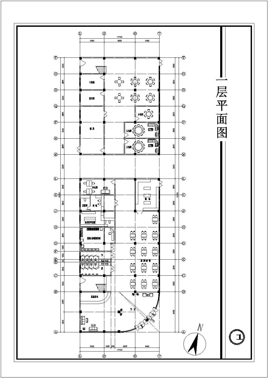 欧式宾馆建筑设计方案图纸（节点详细）