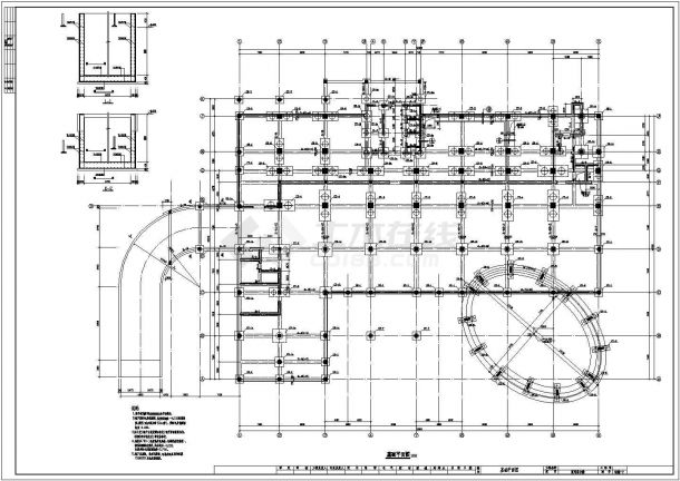 某地12层框剪商用综合楼结构设计图-图二