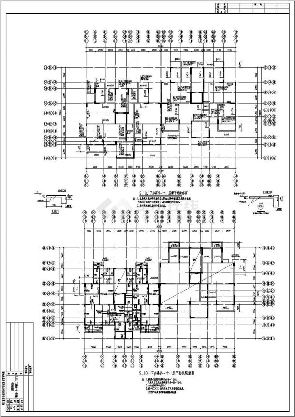 某十一层短肢剪力墙经济适用房结构设计图-图一