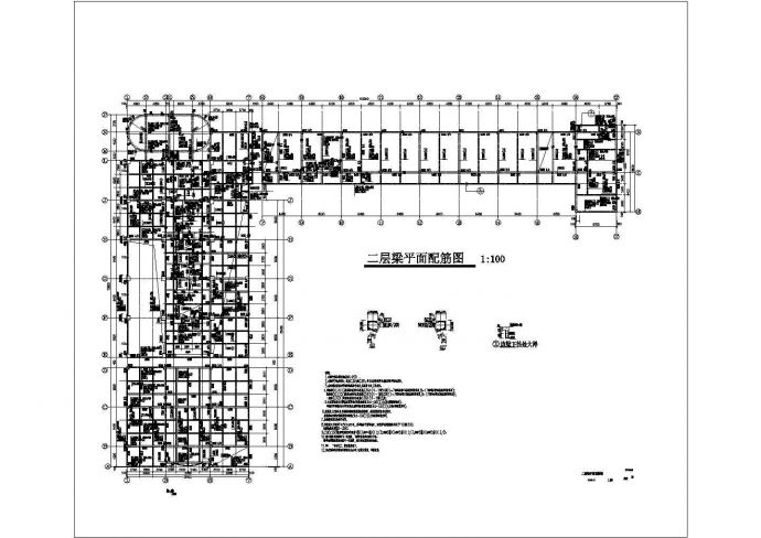 某国际广场地下车库结构设计图（标注详细）_图1