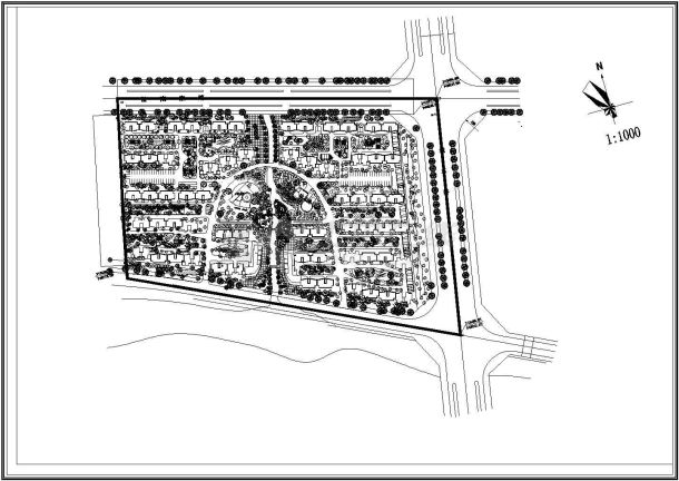 某小区规划及景观设计施工CAD图纸-图一