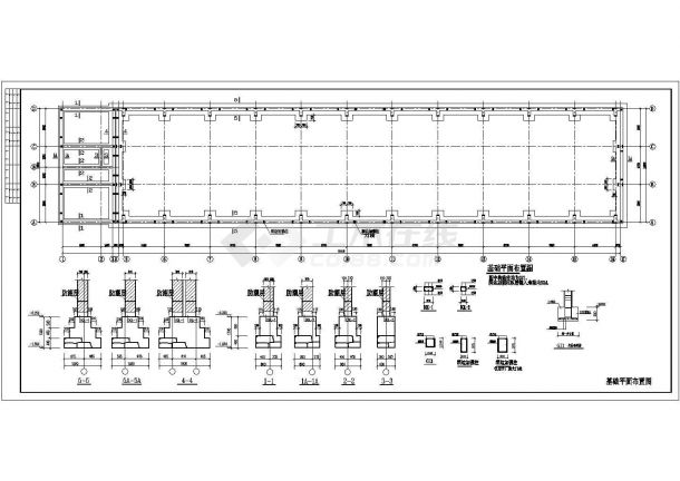 某砖排架厂房带10吨吊车结构设计施工图-图二