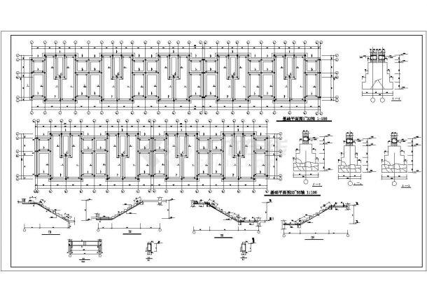 某花园多层住宅建筑结构设计CAD施工详细图-图二