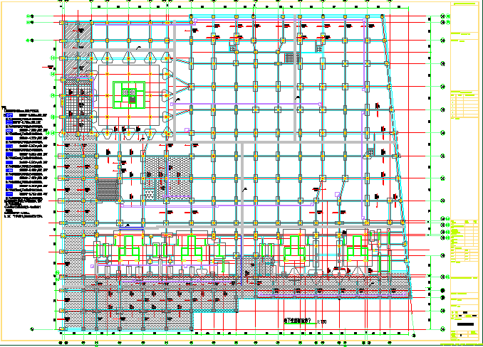 某大型地下室结构设计图（标注详细）_图1