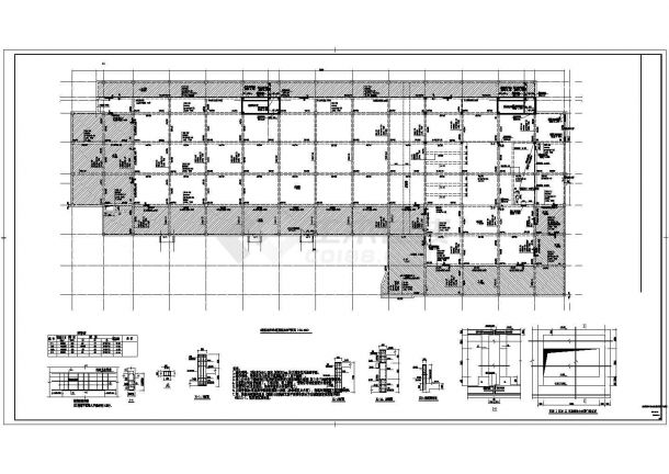 某框架地下车库结构设计图（共11张）-图一