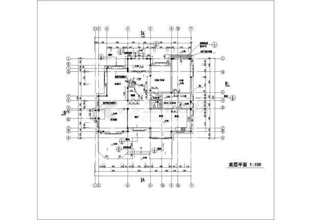 简单实用的别墅建筑施工图纸-图二