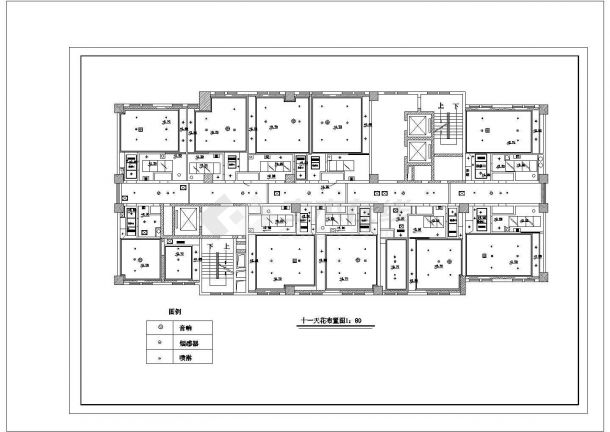 某宾馆客房建筑设计方案及施工全套CAD图-图二