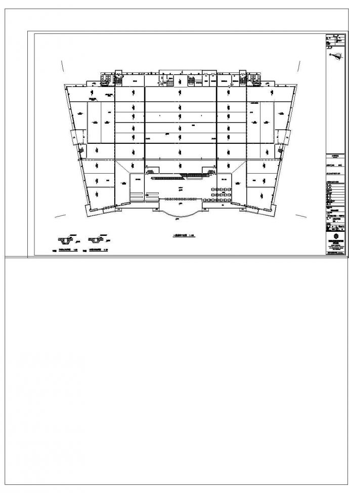某超市建筑设计方案及施工全套CAD平面图_图1