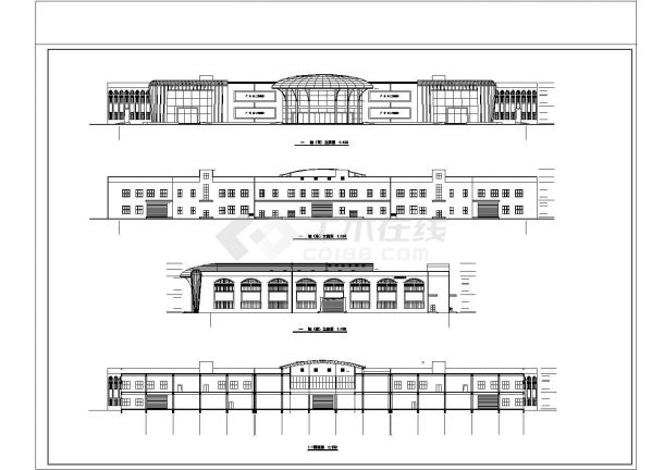 某超市建筑设计方案及施工全套CAD平面图-图二