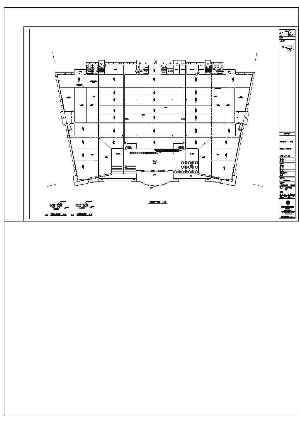 某超市建筑设计方案及施工全套CAD平面图