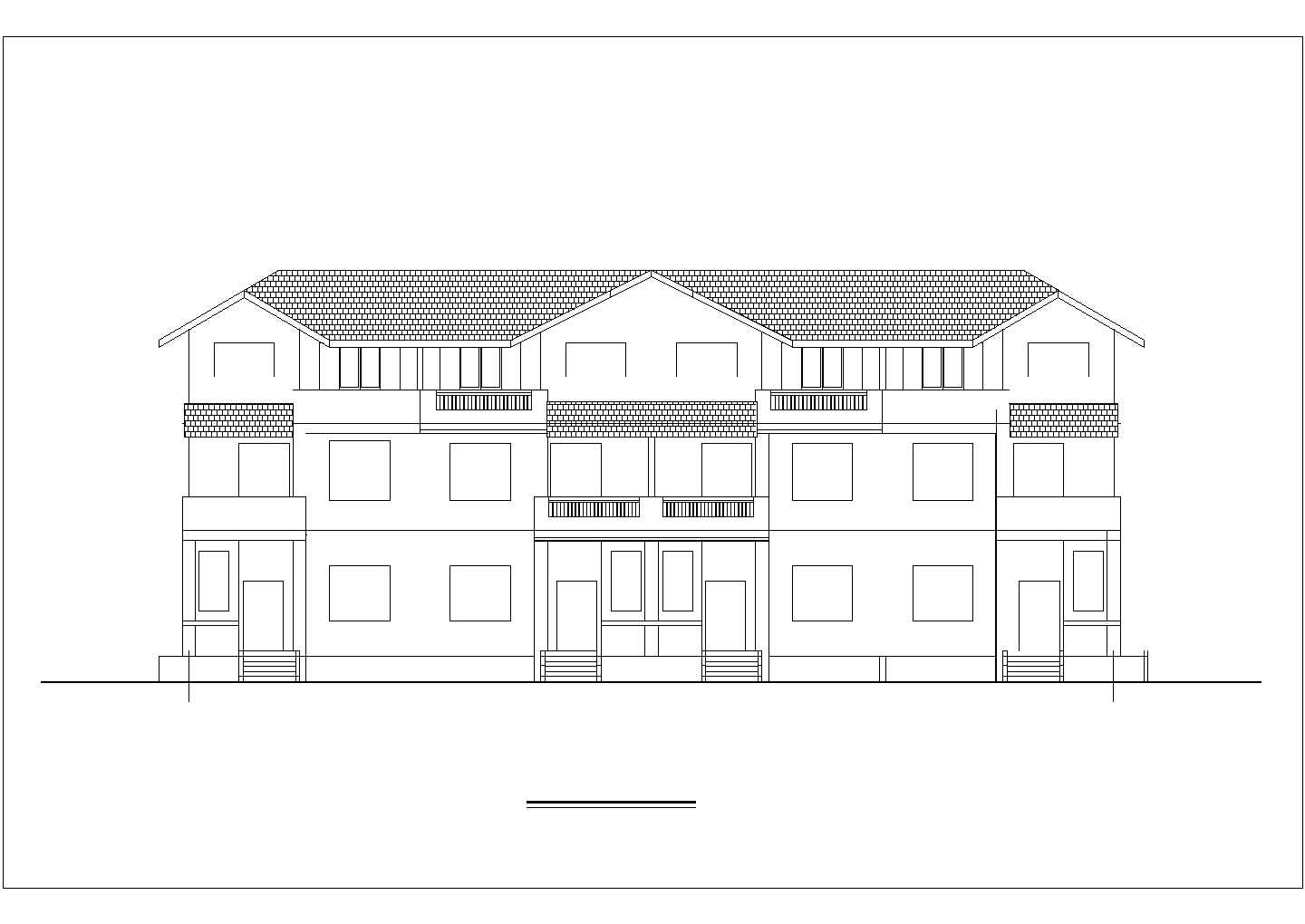某四联别墅建筑设计图（共11张）