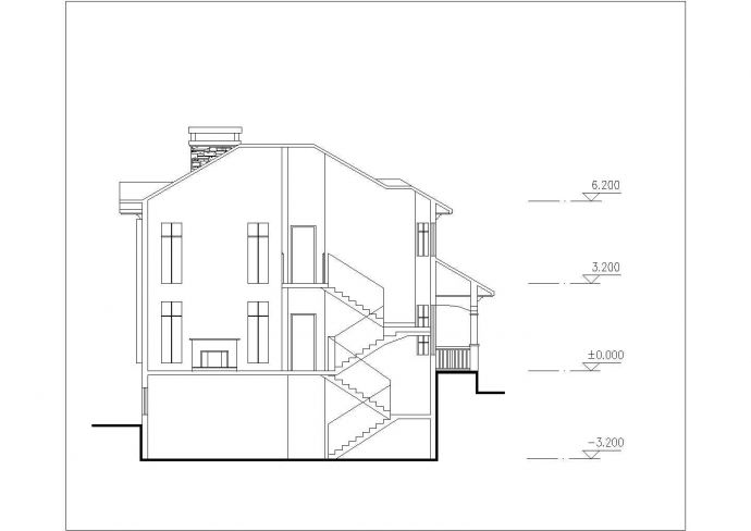 坡地独栋别墅建筑方案设计图（含效果图）_图1
