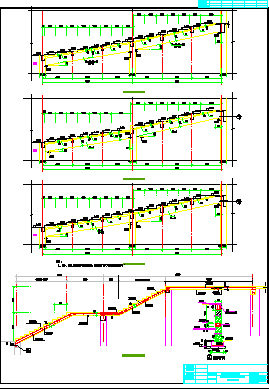某框架中学报告厅结构设计图（共9张）_图1