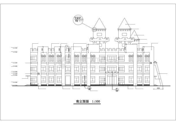 某地区幼儿园建筑设计施工cad图-图一