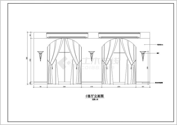 南京某山河水别墅平面建筑设计CAD装修图-图一