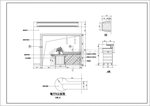 南京某山河水别墅平面建筑设计CAD装修图-图二