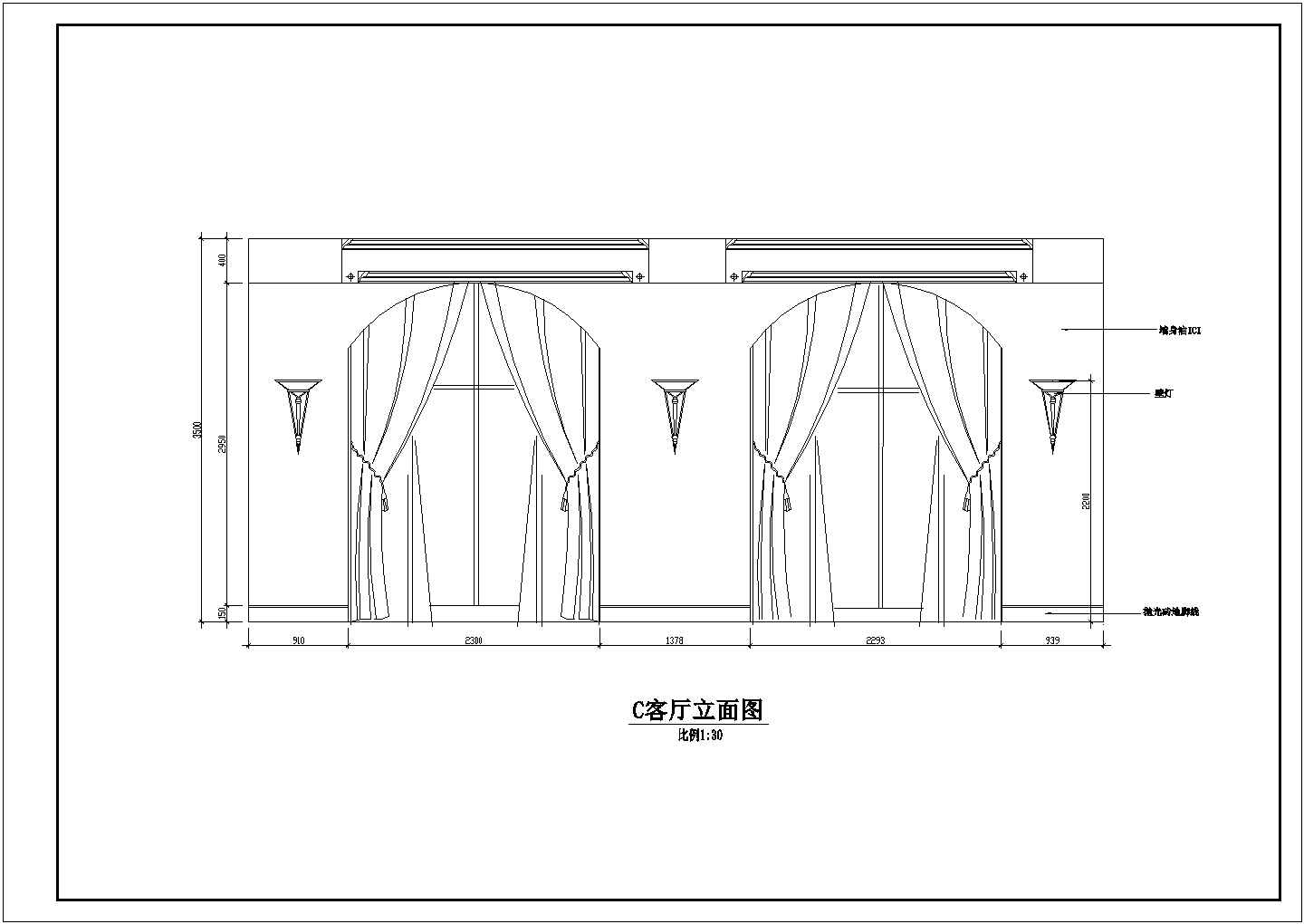 南京某山河水别墅平面建筑设计CAD装修图