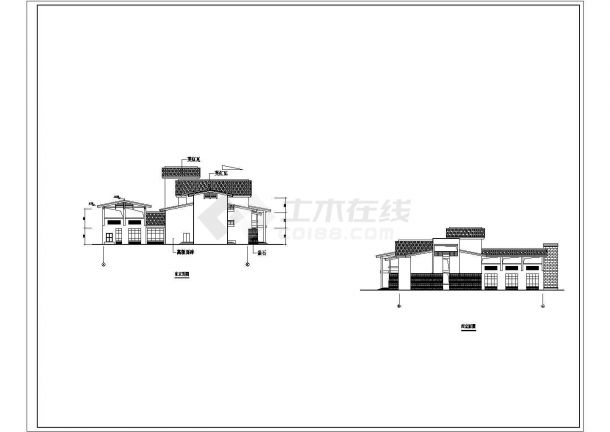 温泉度假别墅建筑设计施工图（共11张）-图二