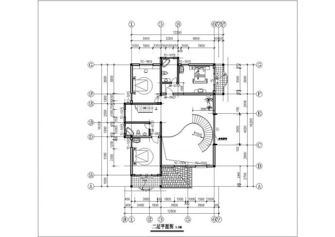 三层别墅建筑结构图（带模型图）_图1