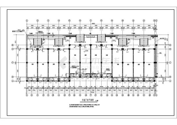 某商场建筑施工及设计方案全套CAD平面图-图一