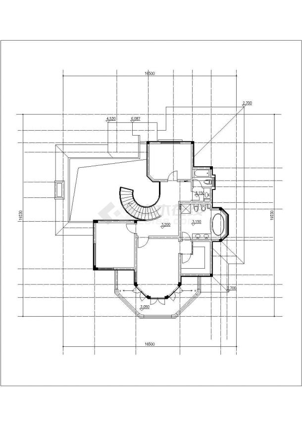 别墅建筑方案设计图纸（共18张）-图一