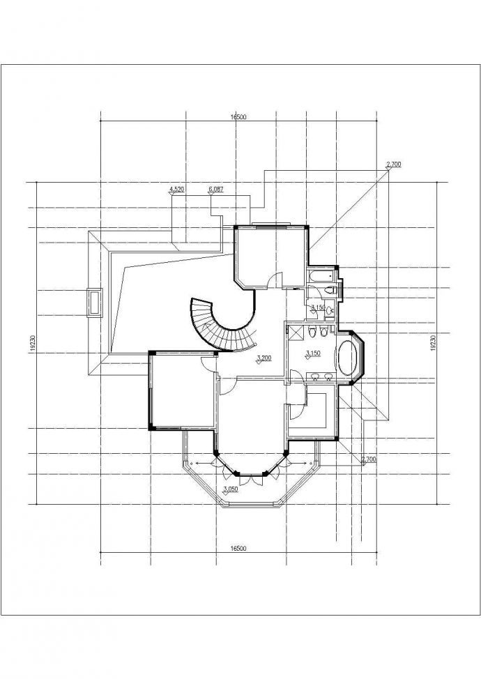 别墅建筑方案设计图纸（共18张）_图1