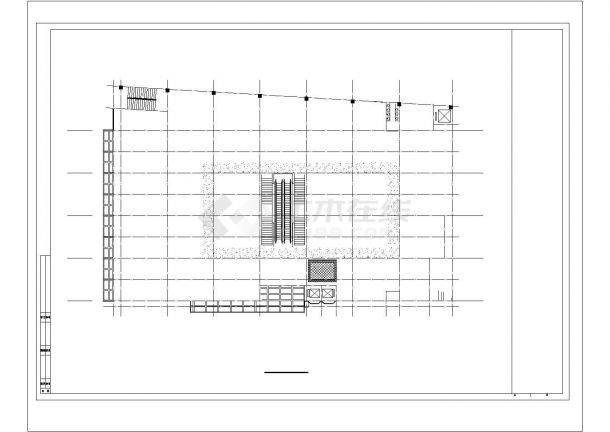 某商场建筑设计方案和施工全套CAD平面图-图二