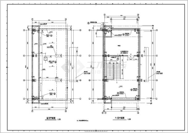 某商业街塔楼建筑施工及设计方案全套CAD平面图-图二