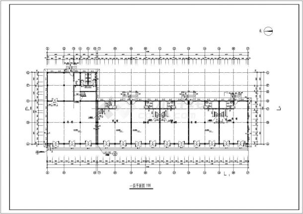 某沿街房建筑扩出建筑施工及设计方案全套CAD平面图-图二
