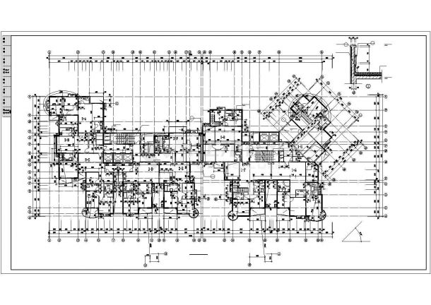 [郑州]某大型小区住宅楼设计cad施工方案图纸-图二