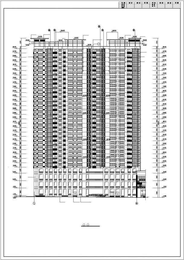 [郑州]大型小区住宅楼设计cad施工图纸-图一